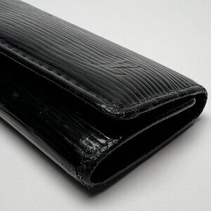 Louis Vuitton Epi Key Cles Black Red Key Pouch Custom Dyed Wallet Case